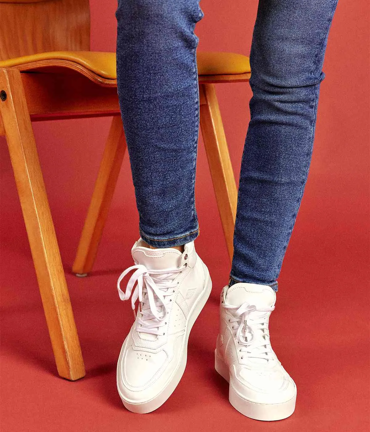 Sneaker Matéo Montante Biosourcée & Recyclée Blanche