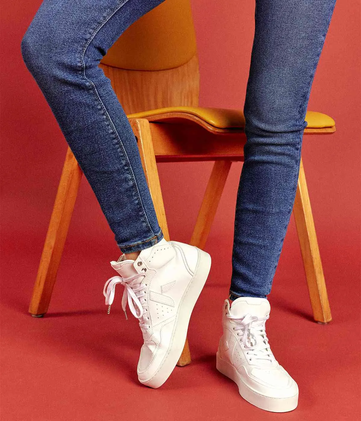 Sneaker Matéo Montante Biosourcée & Recyclée Blanche