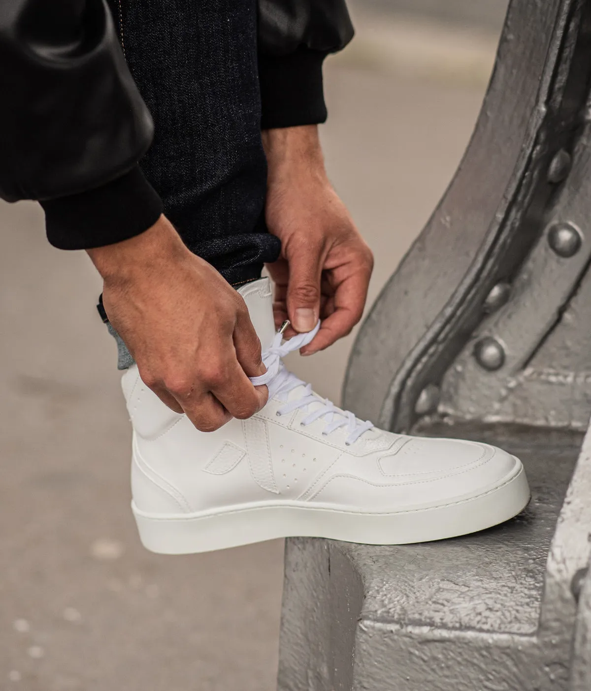 Sneaker Matéo Montante Biosourcée & Recyclée Blanche
