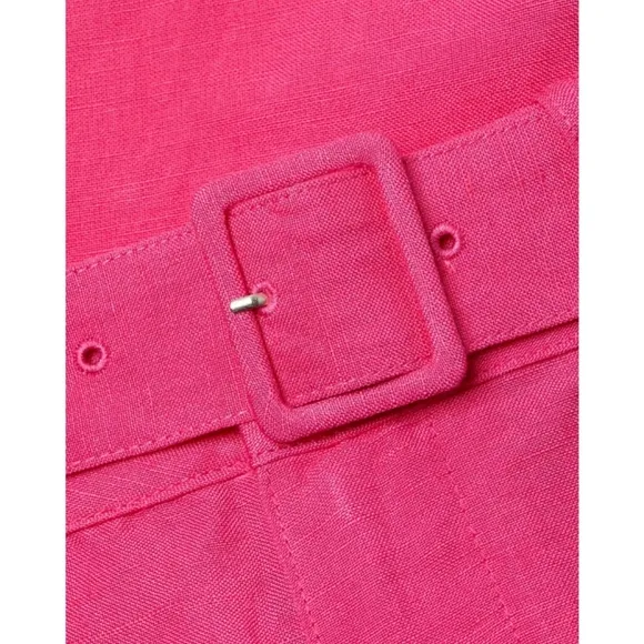 Solid &amp; Striped Tailored Linen Shorts Fuchsia Pink