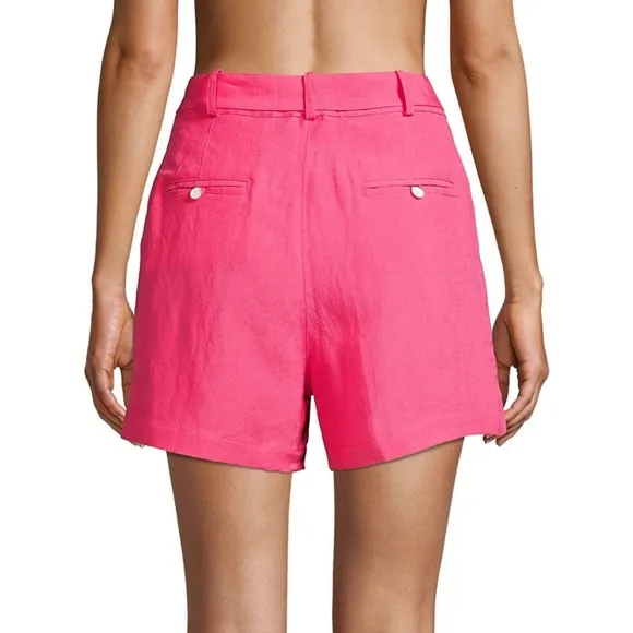 Solid &amp; Striped Tailored Linen Shorts Fuchsia Pink