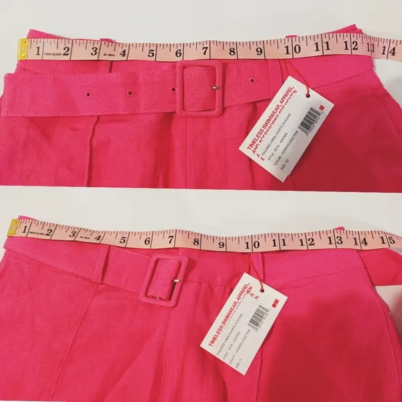 Solid &amp; Striped Tailored Linen Shorts Fuchsia Pink