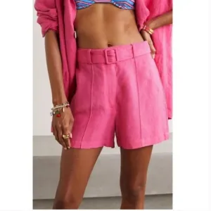 Solid &amp; Striped Tailored Linen Shorts Fuchsia Pink
