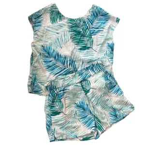 Tahari 100% Linen Tropical Short Set Size Large 2 piece set