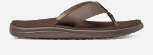 Teva Mens Voya Flip Leather Chocolate Brown