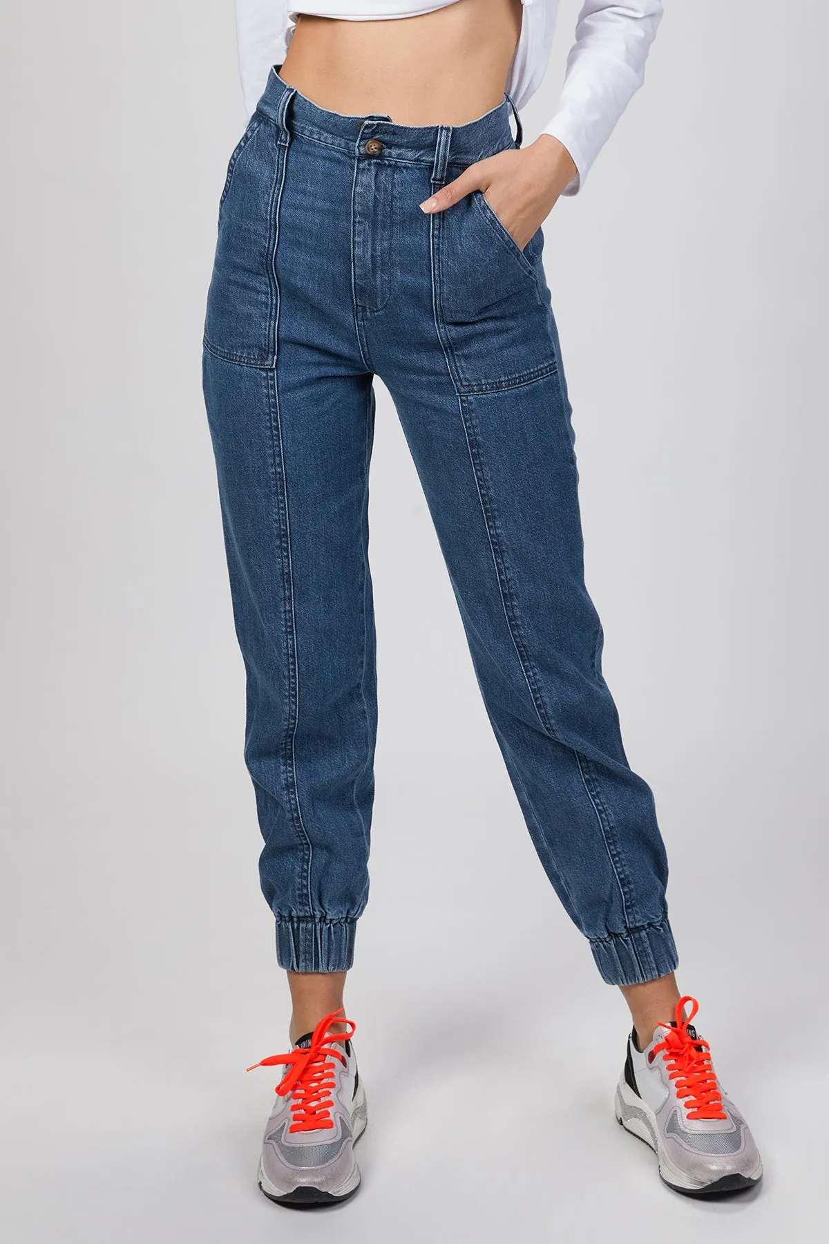 THE NICO HIGH-RISE CUFFED CARGO JEANS