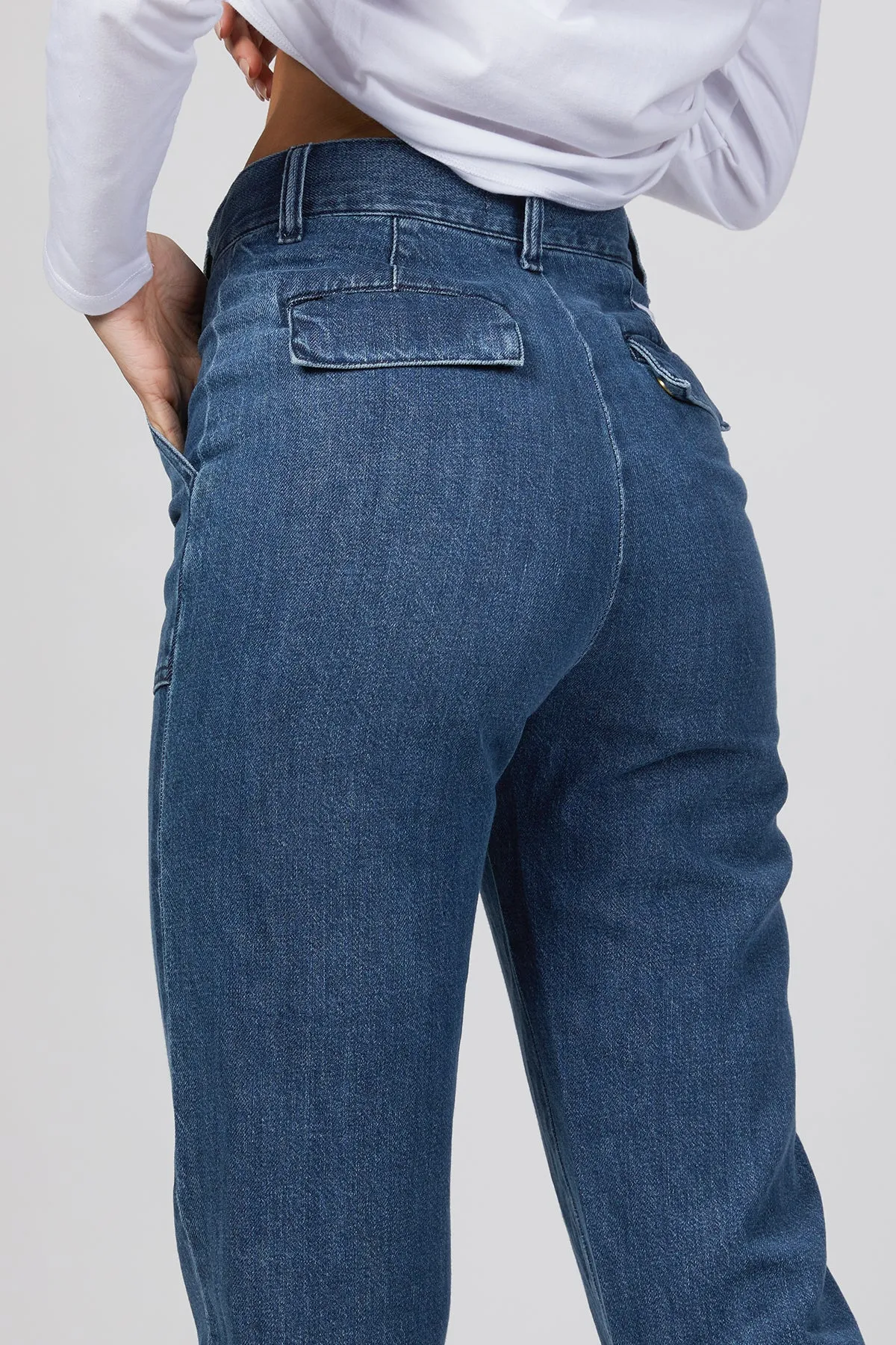 THE NICO HIGH-RISE CUFFED CARGO JEANS