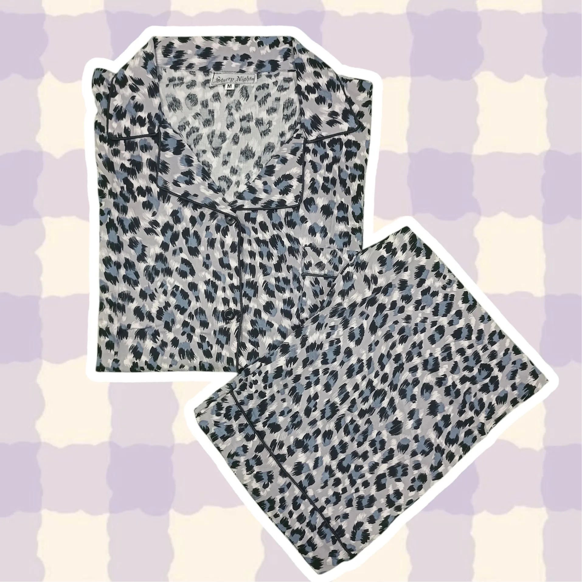 Tiger Print Linen Pjs