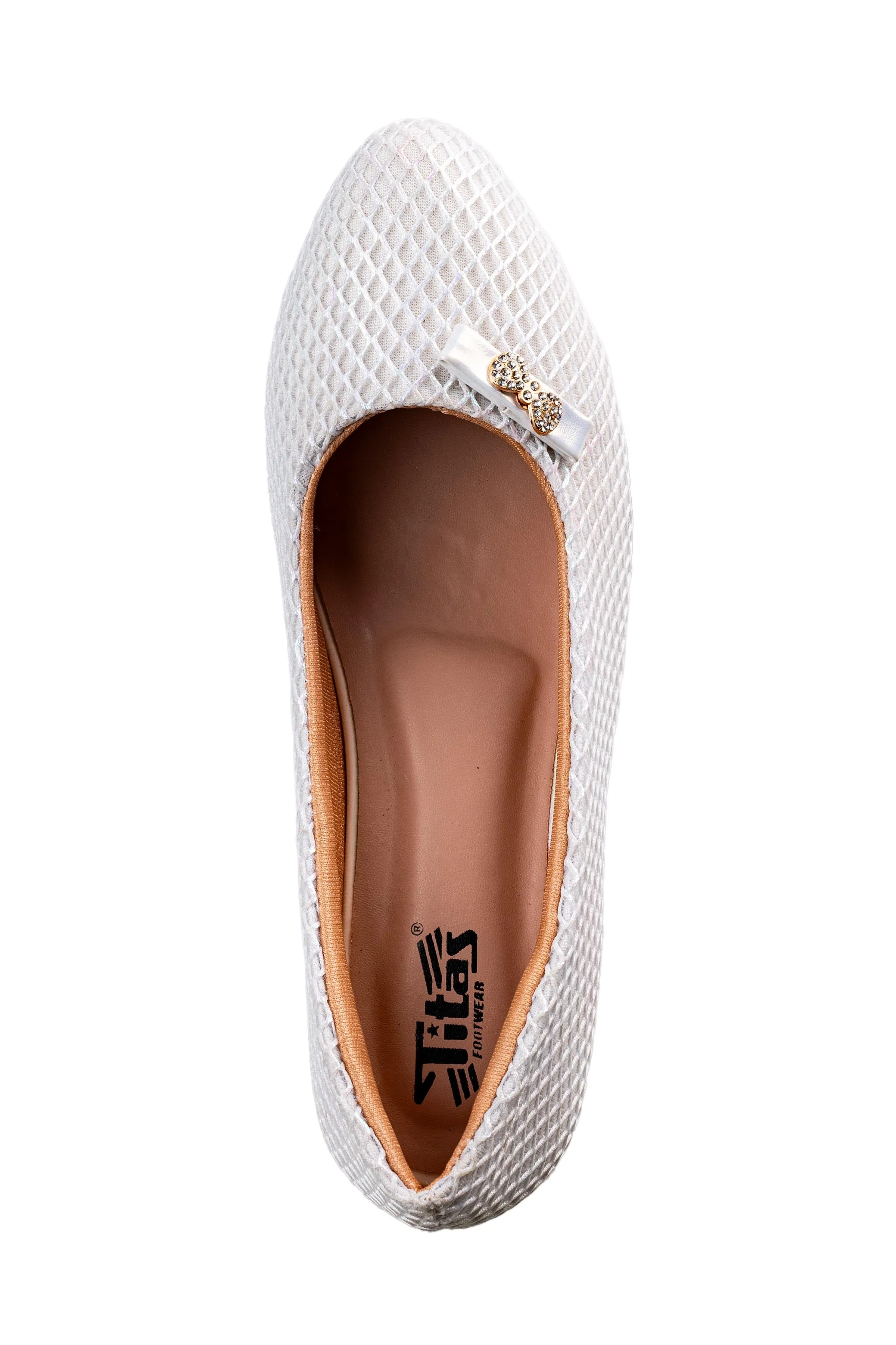 Titas Girls White Shoe
