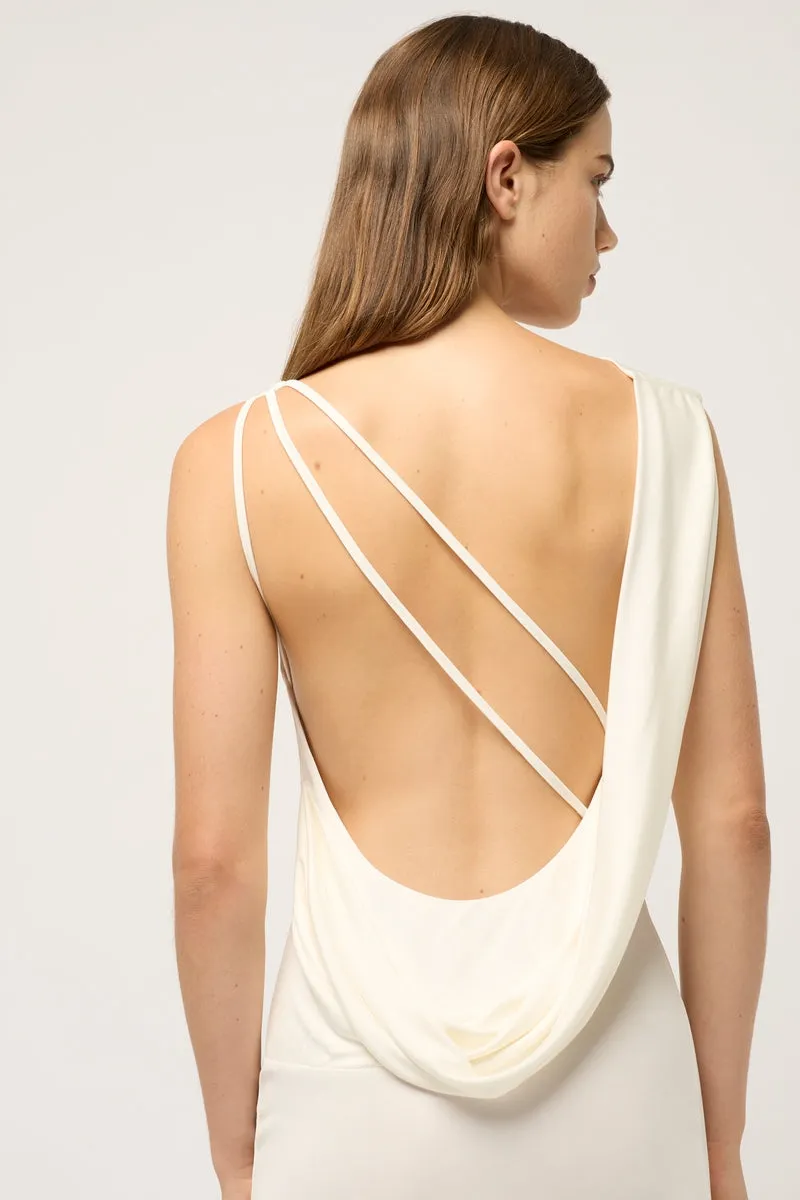 TWISTED WOMANS DRAPED DRESS