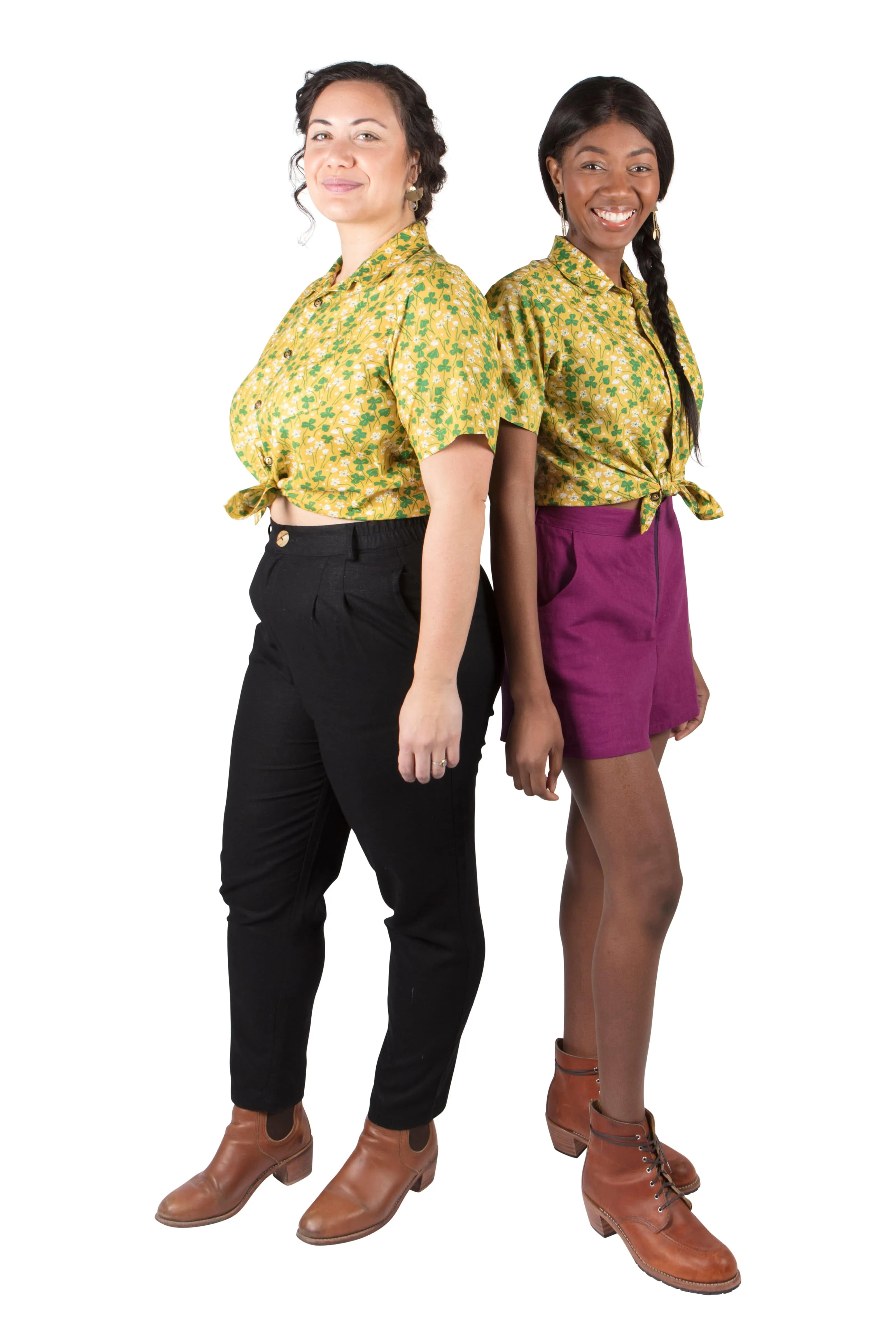 Unisex Button Up in Lemon Wood Sorrel