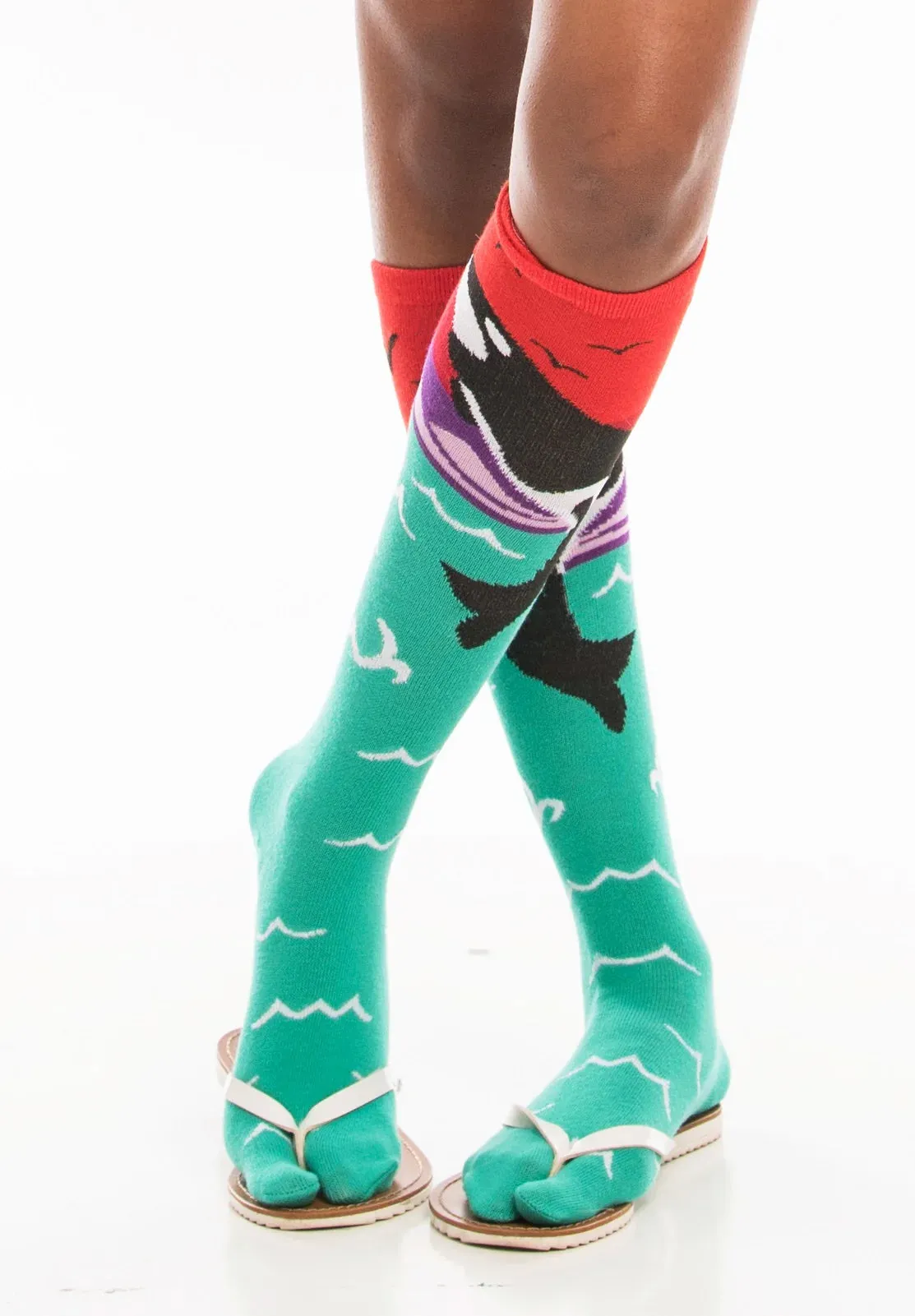 V-Toe Split Toe Novelty Orca Big Toe Tabi Socks