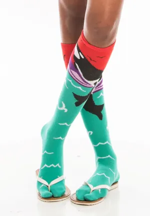 V-Toe Split Toe Novelty Orca Big Toe Tabi Socks