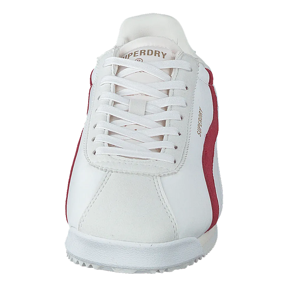 Vegan Retro Track Ov Runner Ecru/red