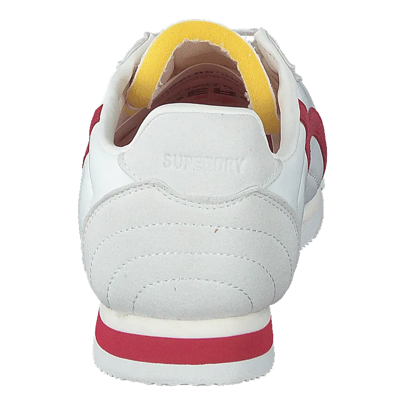 Vegan Retro Track Ov Runner Ecru/red