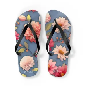 Vibrant Summer Floral Unisex Flip Flops