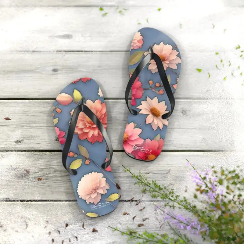Vibrant Summer Floral Unisex Flip Flops
