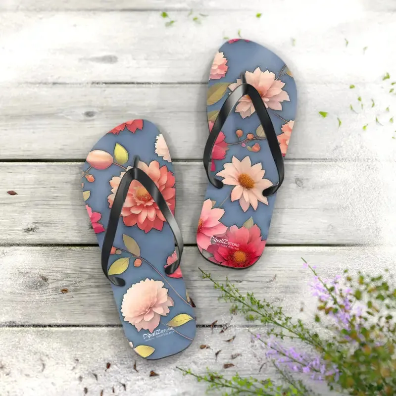 Vibrant Summer Floral Unisex Flip Flops