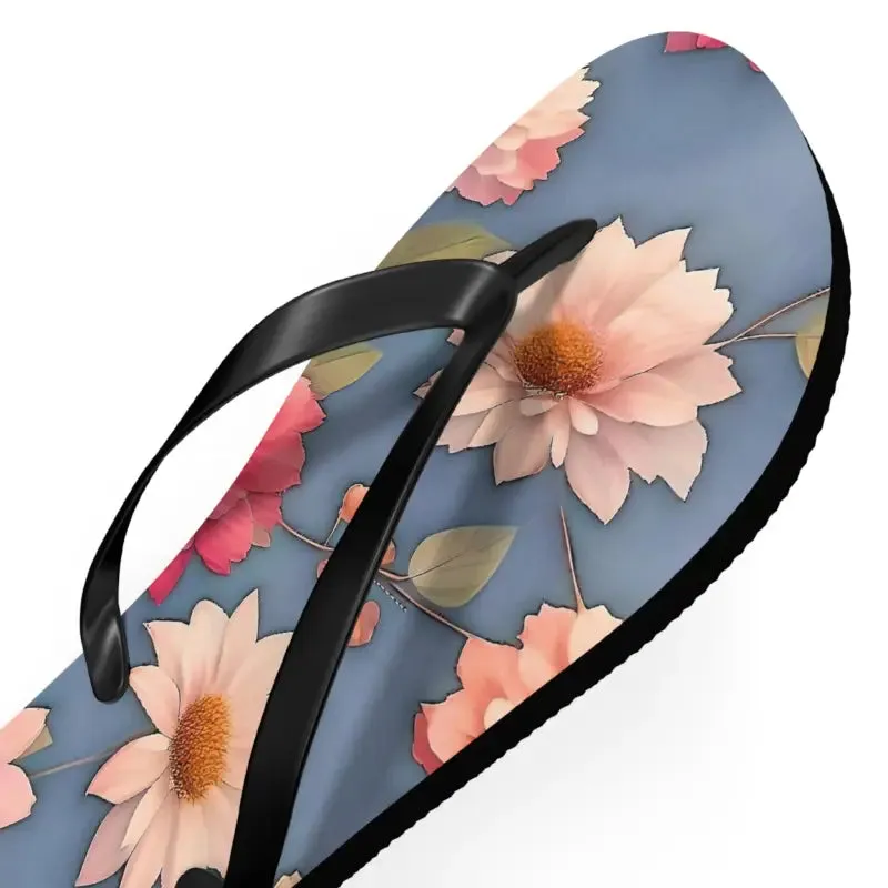 Vibrant Summer Floral Unisex Flip Flops