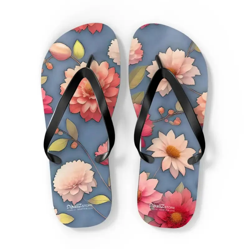 Vibrant Summer Floral Unisex Flip Flops