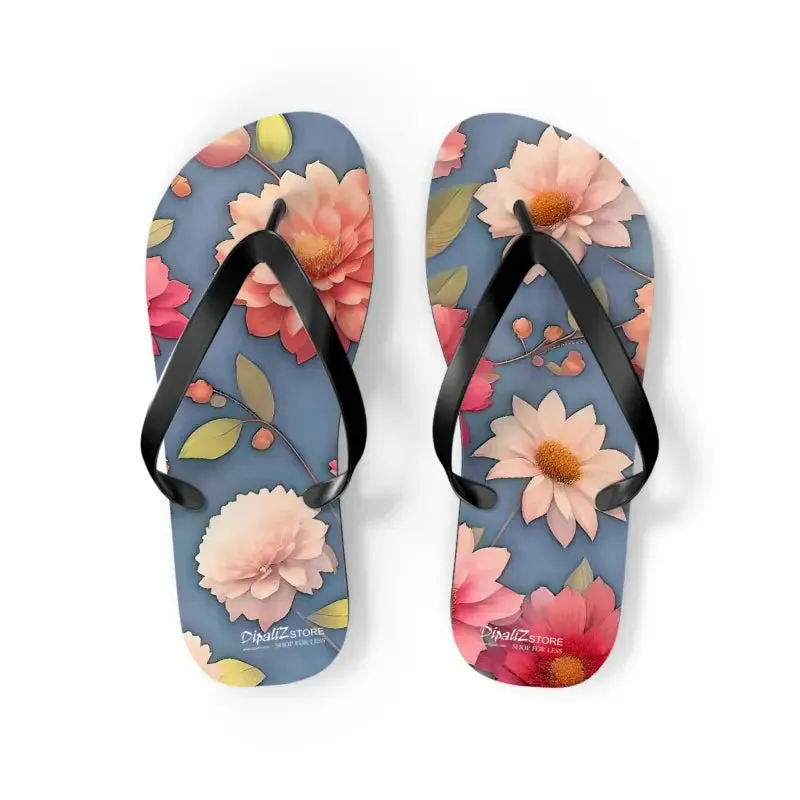 Vibrant Summer Floral Unisex Flip Flops