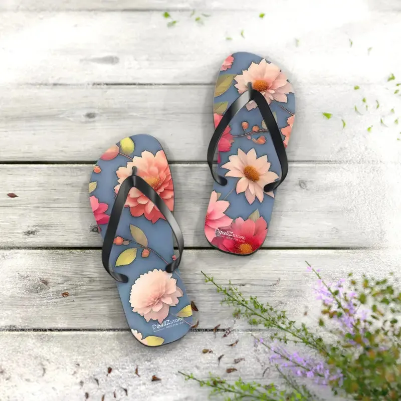 Vibrant Summer Floral Unisex Flip Flops