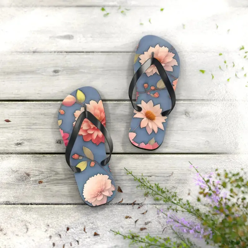 Vibrant Summer Floral Unisex Flip Flops