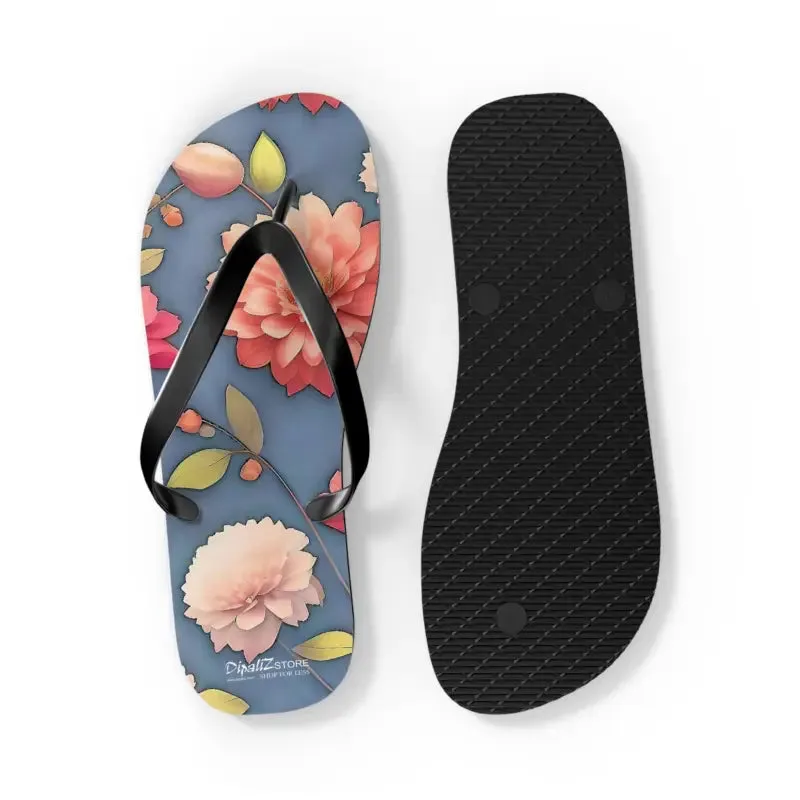 Vibrant Summer Floral Unisex Flip Flops