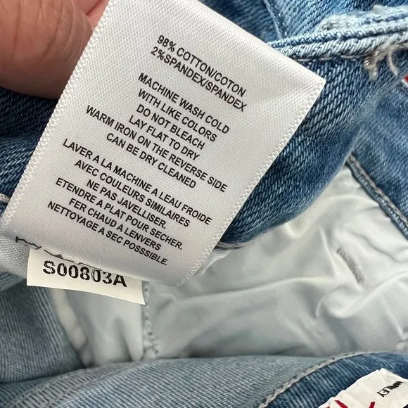 Vigoss X Stitch Fix Marley Mid-Rise Destructed Cuff Off Raw Edge Shorts Indigo