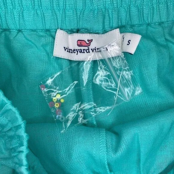 Vineyard Vines Linen Embroidered Sequin Shorts