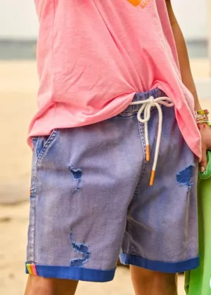 Vintage Blue Denim Shorts