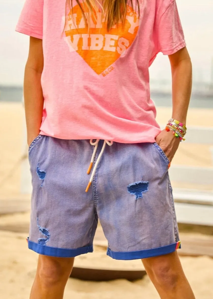 Vintage Blue Denim Shorts