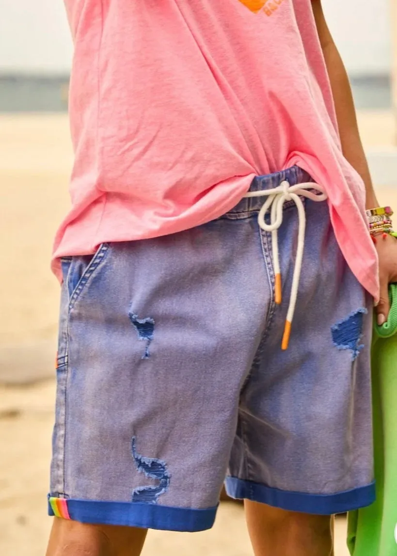 Vintage Blue Denim Shorts