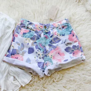 Vintage Floral Jean Shorts