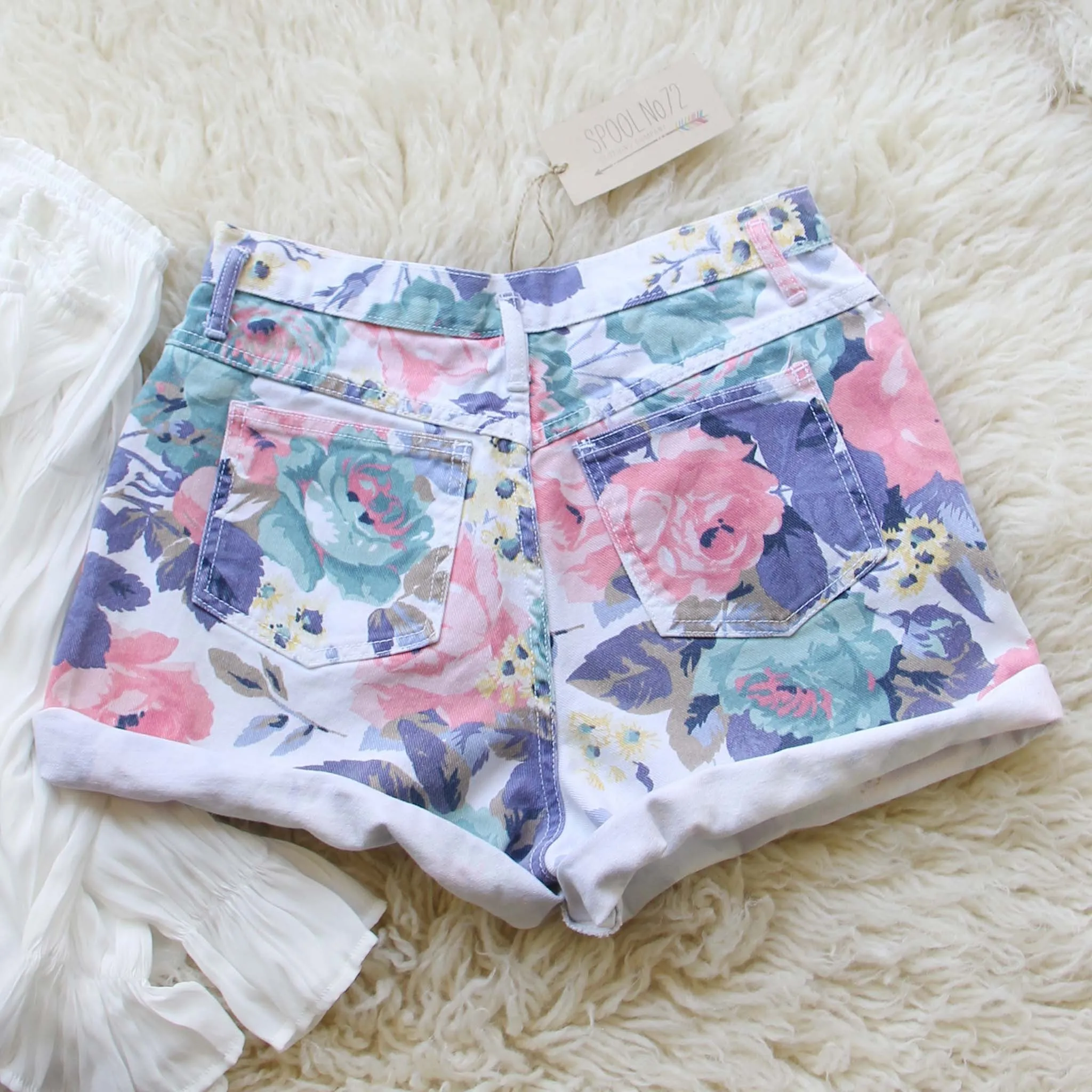 Vintage Floral Jean Shorts