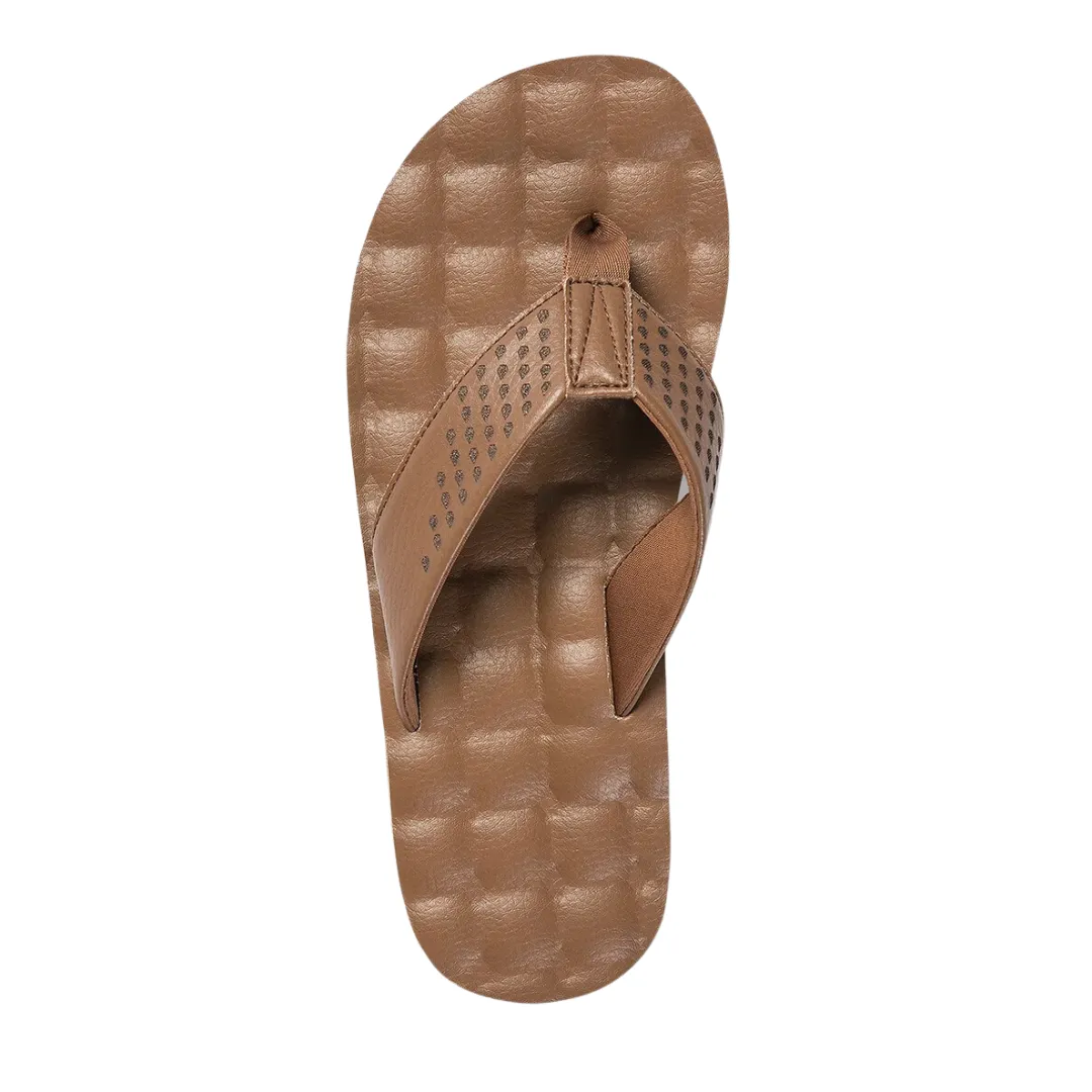 Volcom Men's Recliner Leather Sandals - Brown