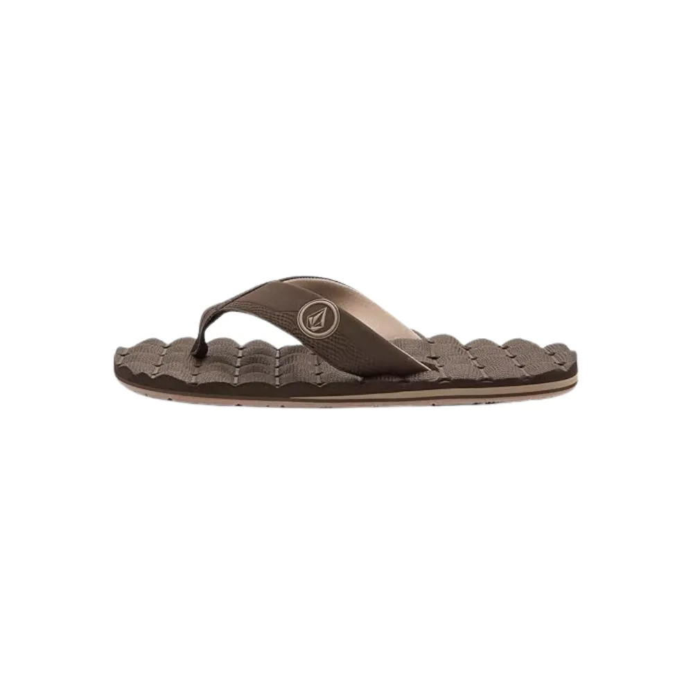 Volcom Men's Recliner Sandals- Brown
