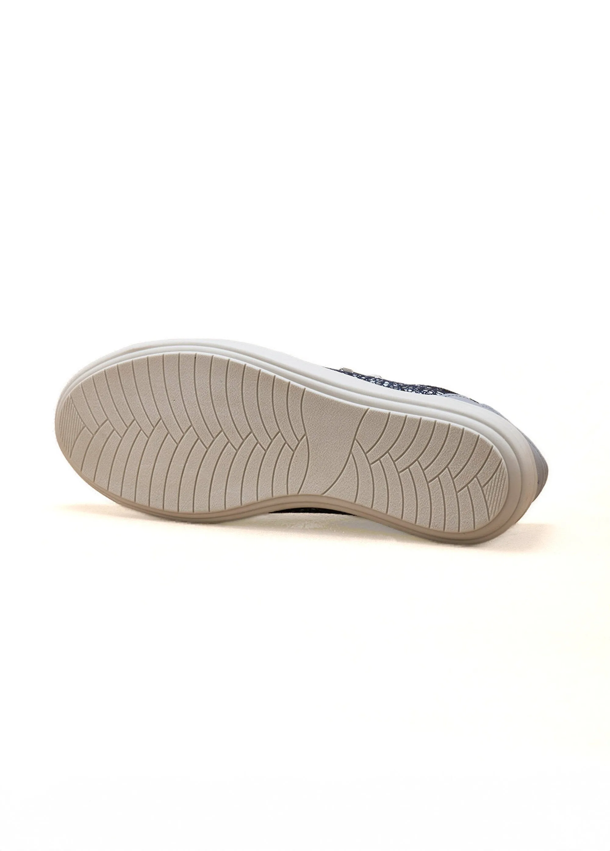 Wide-width lace-up and zipped leather sneakers