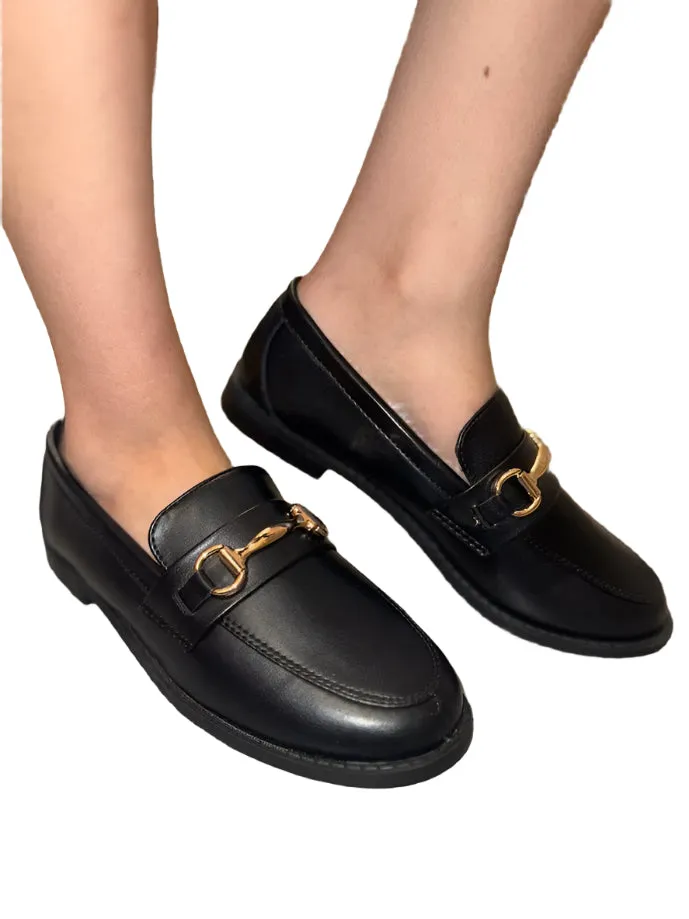 WOMAN VINTAGE SLIP ON LOAFER WITH A BUCKLE DETAIL  PATH-07