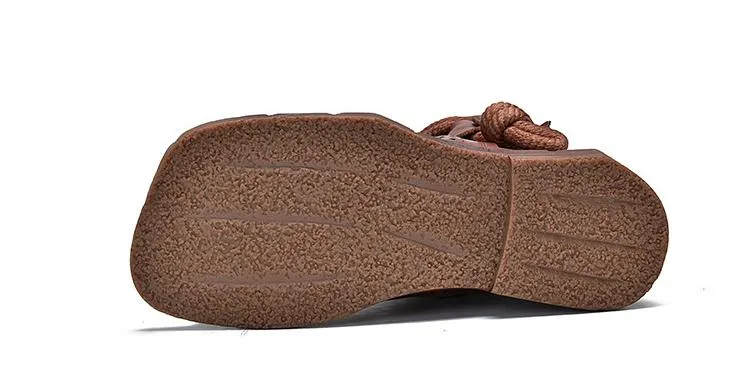 Women Sandals Flat With Genuine Leather