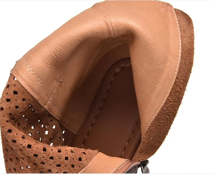 Women Sandals Flat With Genuine Leather