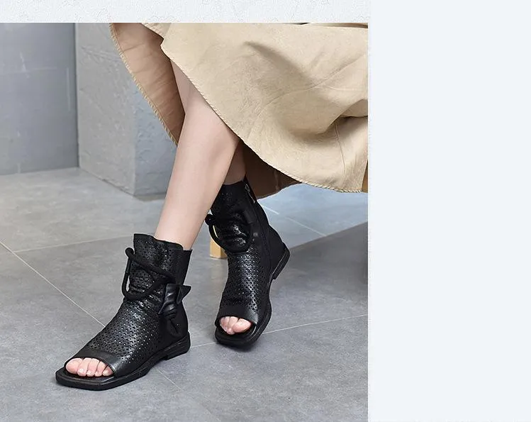 Women Sandals Flat With Genuine Leather