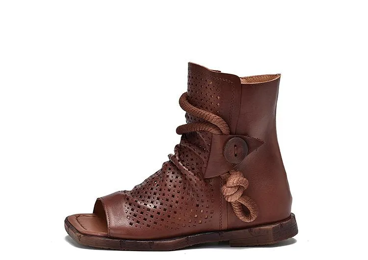 Women Sandals Flat With Genuine Leather