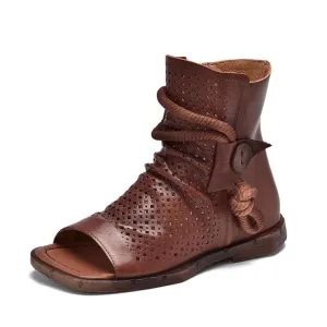 Women Sandals Flat With Genuine Leather
