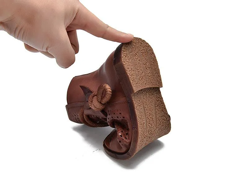 Women Sandals Flat With Genuine Leather