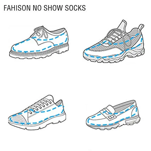 Women's No Show Cushion Socks,Low Cut Invisible Anti-Slid Casual Cotton Boat Liner Athletic Sneakers Loafer Sports Socks (US women's shoe 8-11 (9.5"-10.6")