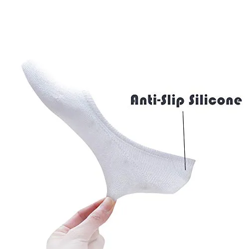 Women's No Show Cushion Socks,Low Cut Invisible Anti-Slid Casual Cotton Boat Liner Athletic Sneakers Loafer Sports Socks (US women's shoe 8-11 (9.5"-10.6")