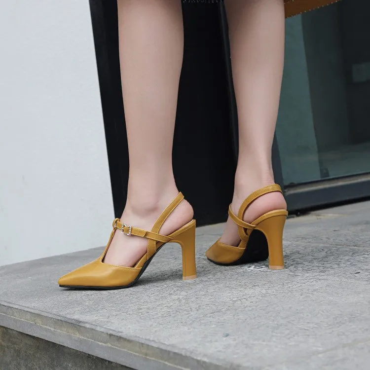 Women's Rhinestone High Heel Chunky Sandals