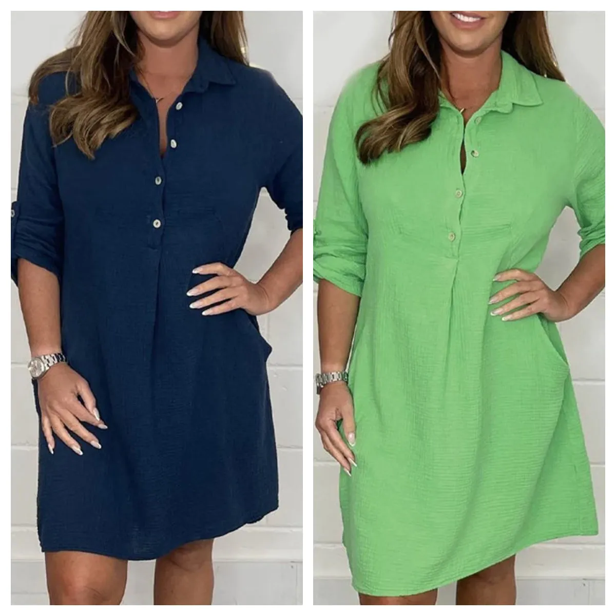 💝Women’s Summer Plus Size Shirt Dress
