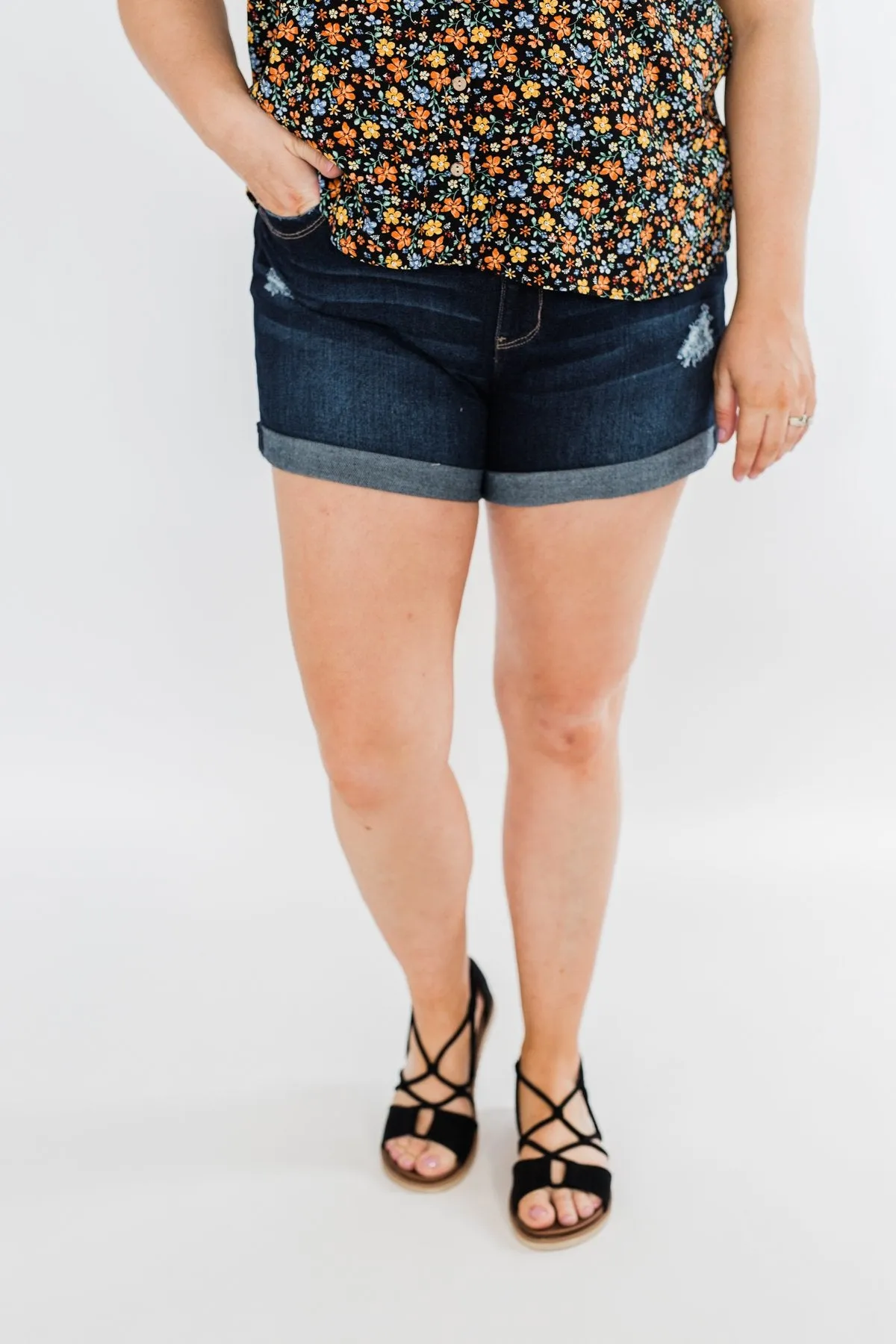 YMI Cuffed Shorts- Stephanie Wash